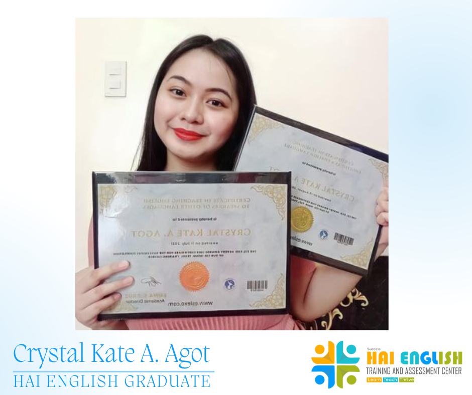 Crystal Kate A. Agor, Hai English Graduate