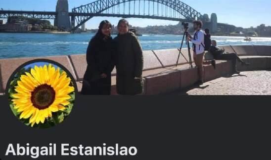 Screenshot of Facebook Profile of Abigail Estanislao