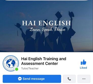 Screenshot of Hai English Training and Assessment Center Facebook page