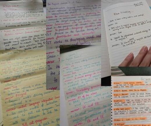 Photo of some Hai English notes