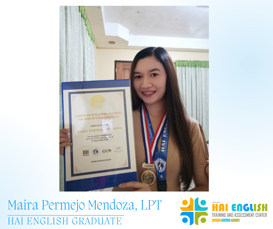 Maira Permejo Mendoza, LPT, Hai English Graduate