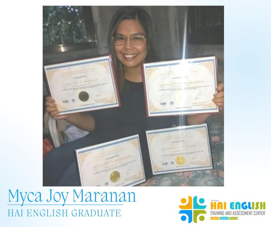 Myca Joy Maranan, Hai English Graduate