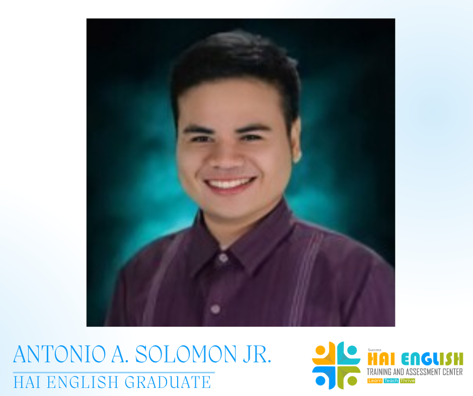 Antonio A. Solomon Jr., Hai English Graduate